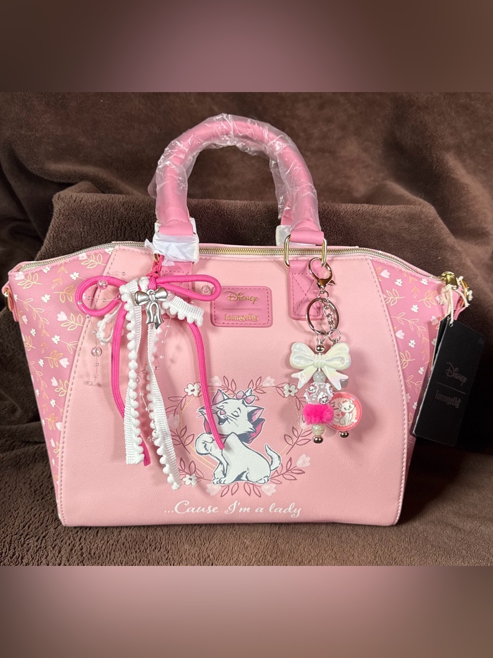 Disney Loungefly Marie Pink Satchel Bag